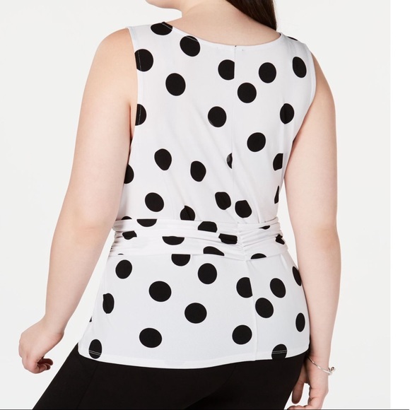 INC Polka Dot Front Tie Blouse - Picture 2 of 2